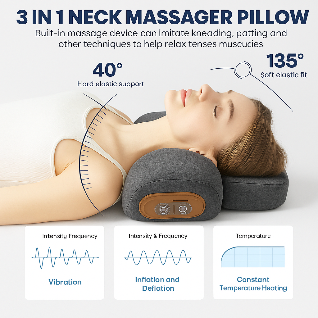 Calynec™ - 3 In 1 Neck Massage Pillow